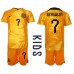 Billige Nederland Steven Bergwijn #7 Hjemmetrøye Barn VM 2022 Kortermet (+ korte bukser)